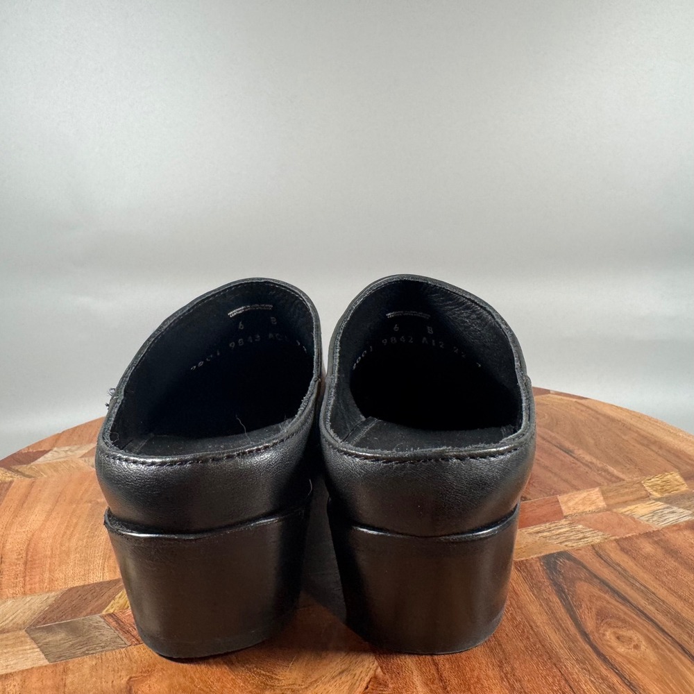 Tecovas The Sophie Black Leather Western Mules Womens 6 B Pointed Toe Slip On - Picture 4 of 7